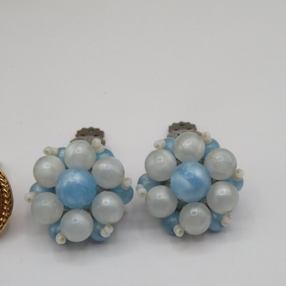 Vintage Clip-on Earrings 3 Pairs One Pair Made in Germany - Picture 7 of 9